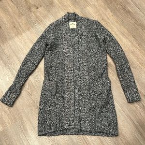 Hollister, Drape Front, Knee Length, Sweater Cardigan XS